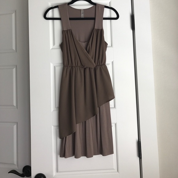 Taupe + Brown dress - Picture 1 of 4