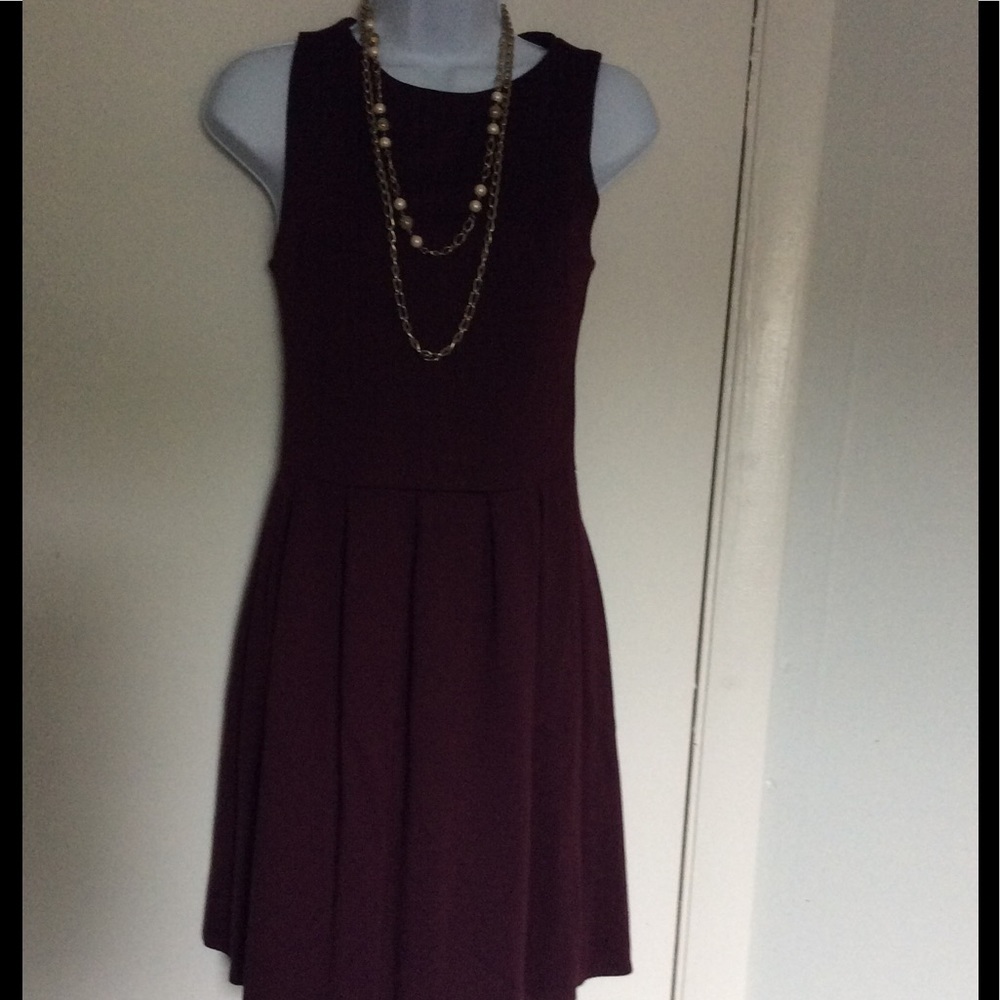 AQUA dress, burgundy EUC!!