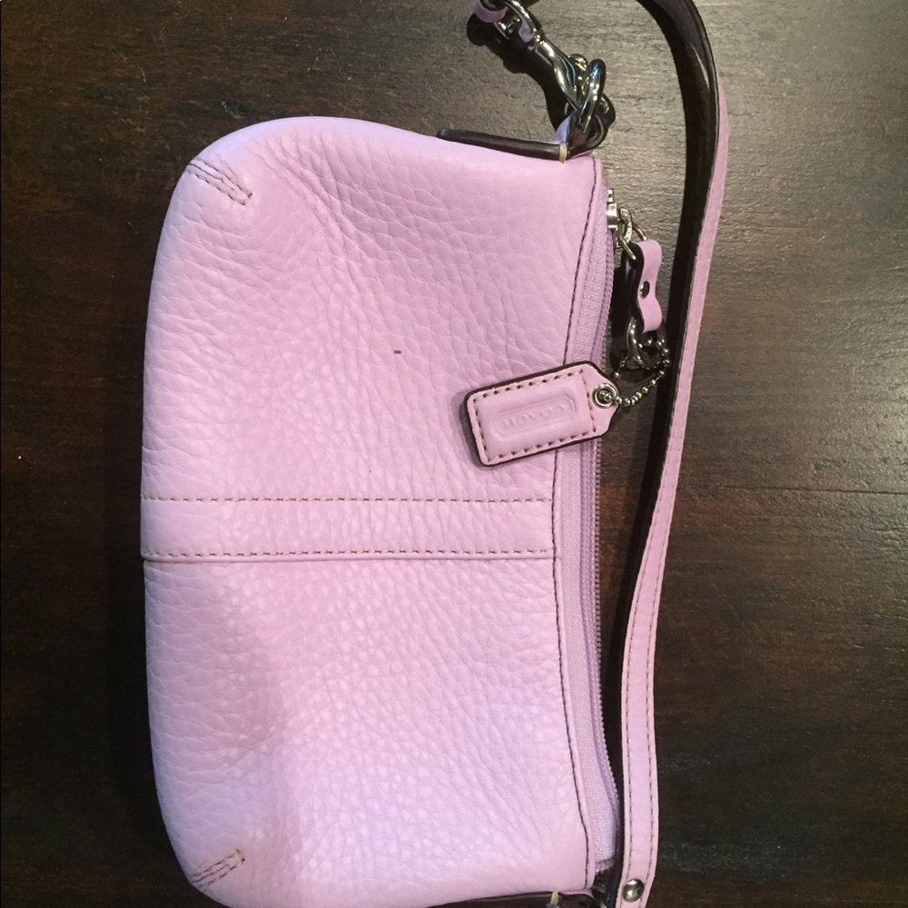 Lavender Coach wristlet