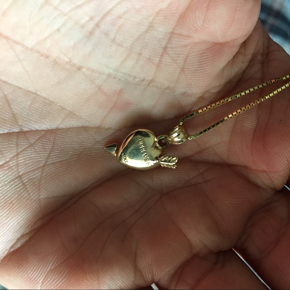 Supreme Heart and Arrow Gold Pendant S/S '17