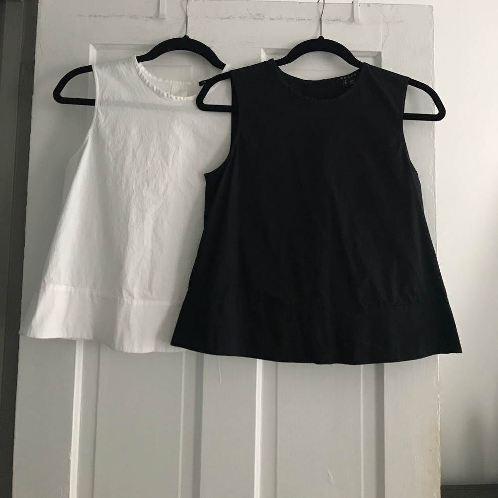 Theory Dayne tops white and black