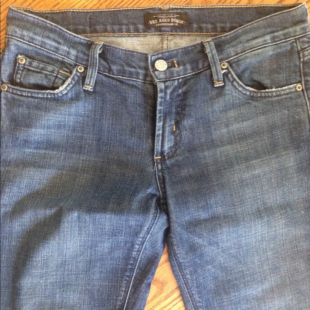 James jeans dry aged denim straight leg jeans