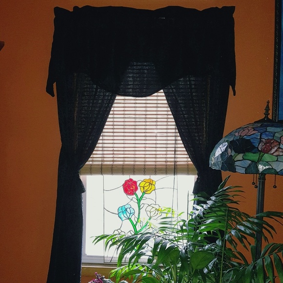 Jcpenney Accessories 2 Complete Brocade Damask Scroll Curtain