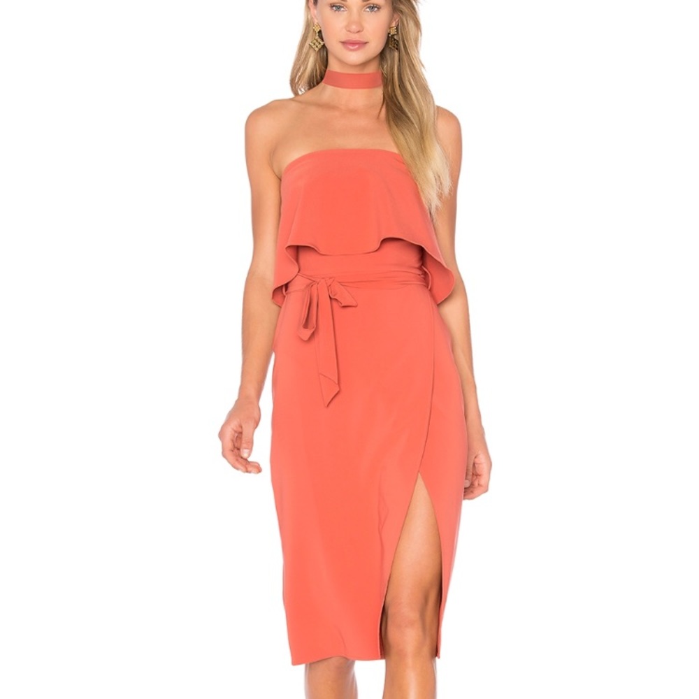 Lovers+FriendsxREVOLVE Max Midi Dress Blood Orange