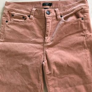 Gorgeous rose pink stretchy j Crew velvet pants!