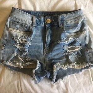 American eagle denim ripped shorts