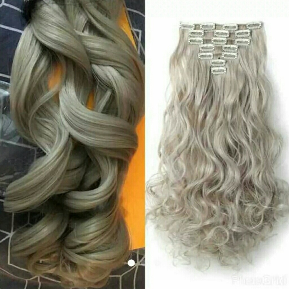 Grey clip ins