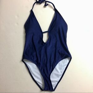 Navy Missguided one piece swimsuit, never worn!