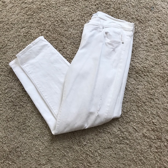 just black Denim - Just Black distressed white crops