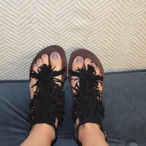 Black target sandals size 7