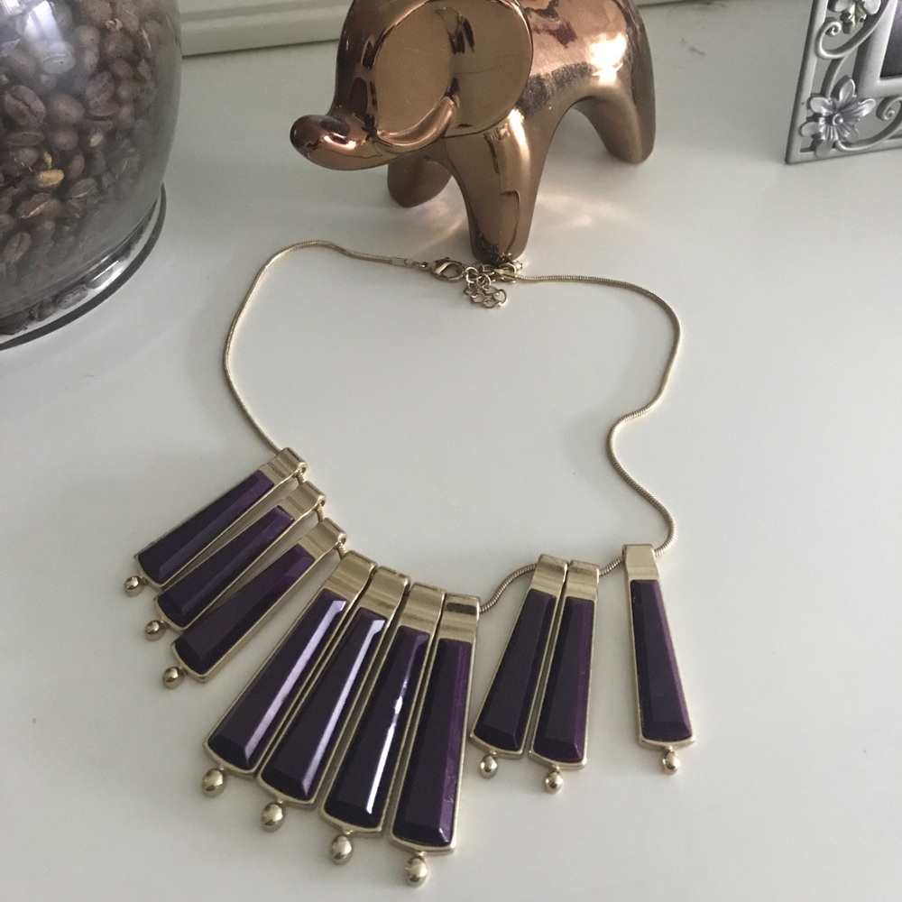 Gold & Purple Statement Necklace