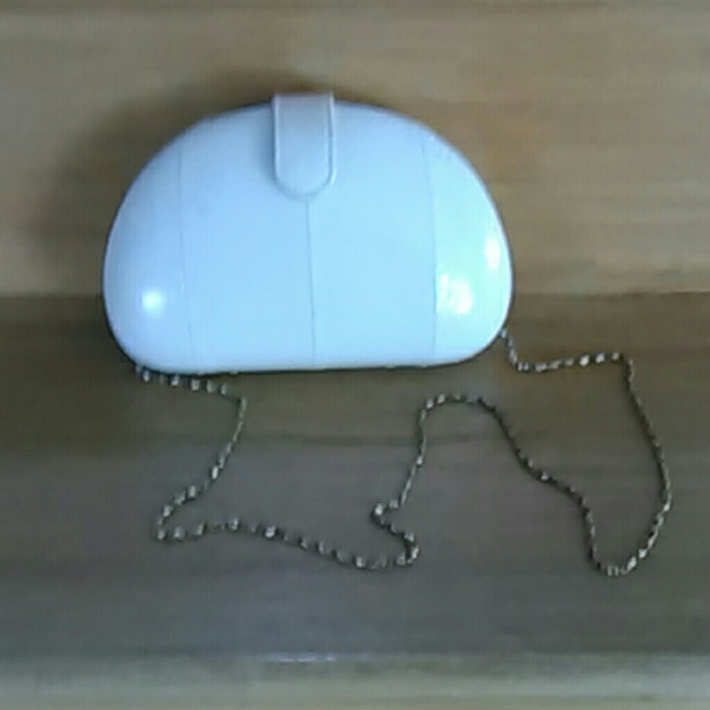 White evening mini bag, barely used