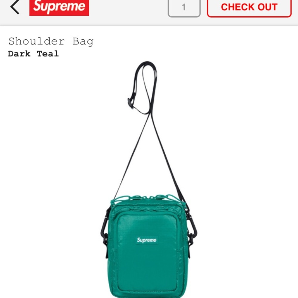 Supreme Dark Teal Shoulder Bag