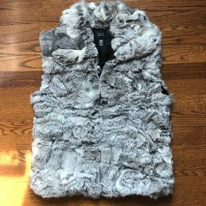 Real rabbit fur vest, Black by Saks Fifth Avenue