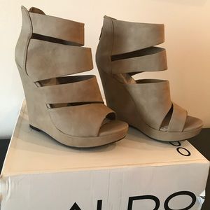 ALDO "Gayner" Taupe Wedges