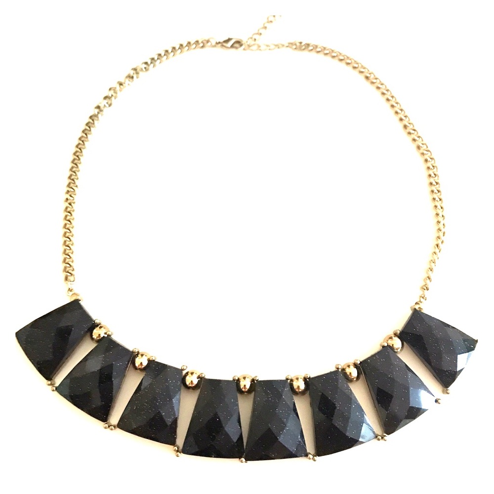 Gold & Black Statement Necklace