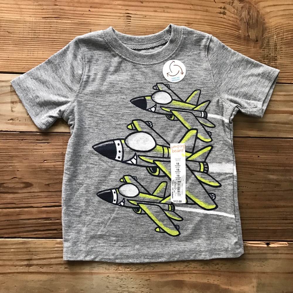 NEW Gray Airplane Shirt