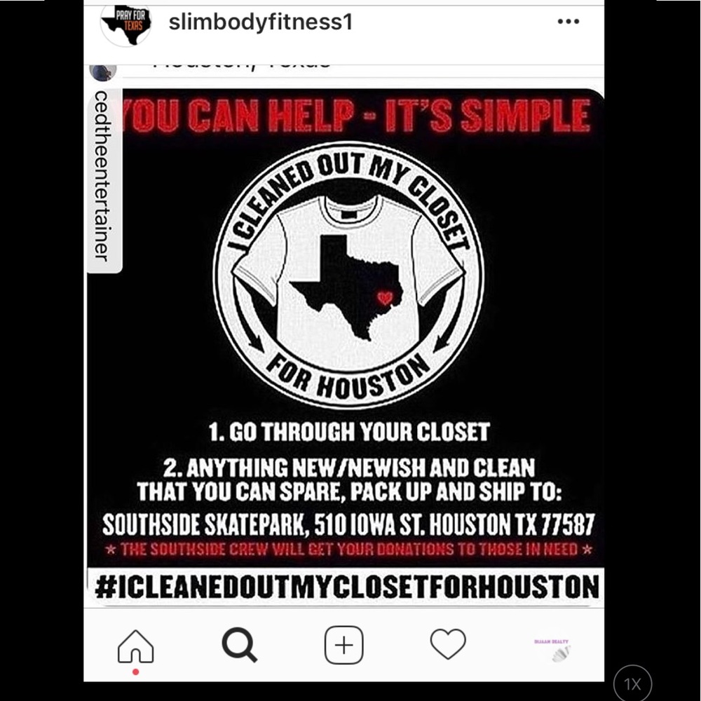 Closet Closed for Houston Donations