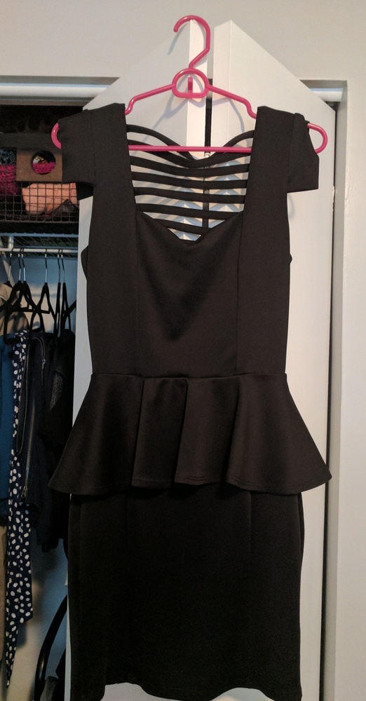 Black Open Back Dress