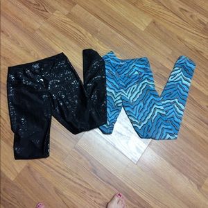 2 pair Justice leggings