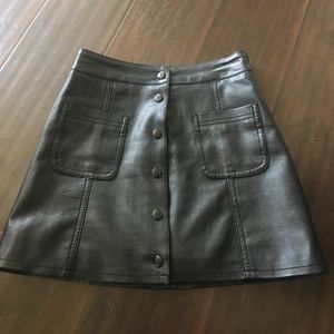 Black pleather skirt