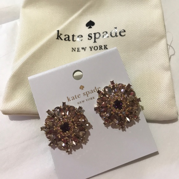 Kate Spade ♠️ trellis blooms gemstone earrings - Picture 5 of 5