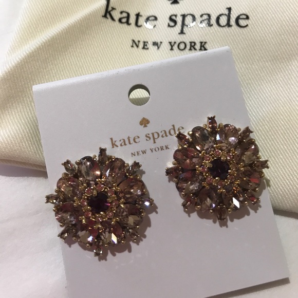 Kate Spade ♠️ trellis blooms gemstone earrings - Picture 4 of 5