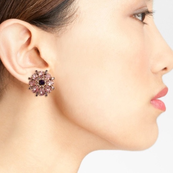 Kate Spade ♠️ trellis blooms gemstone earrings - Picture 2 of 5