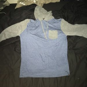 blue hoodie shirt