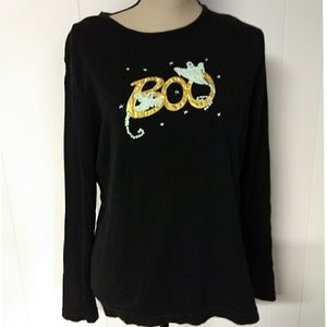 Black long sleeve Halloween tee