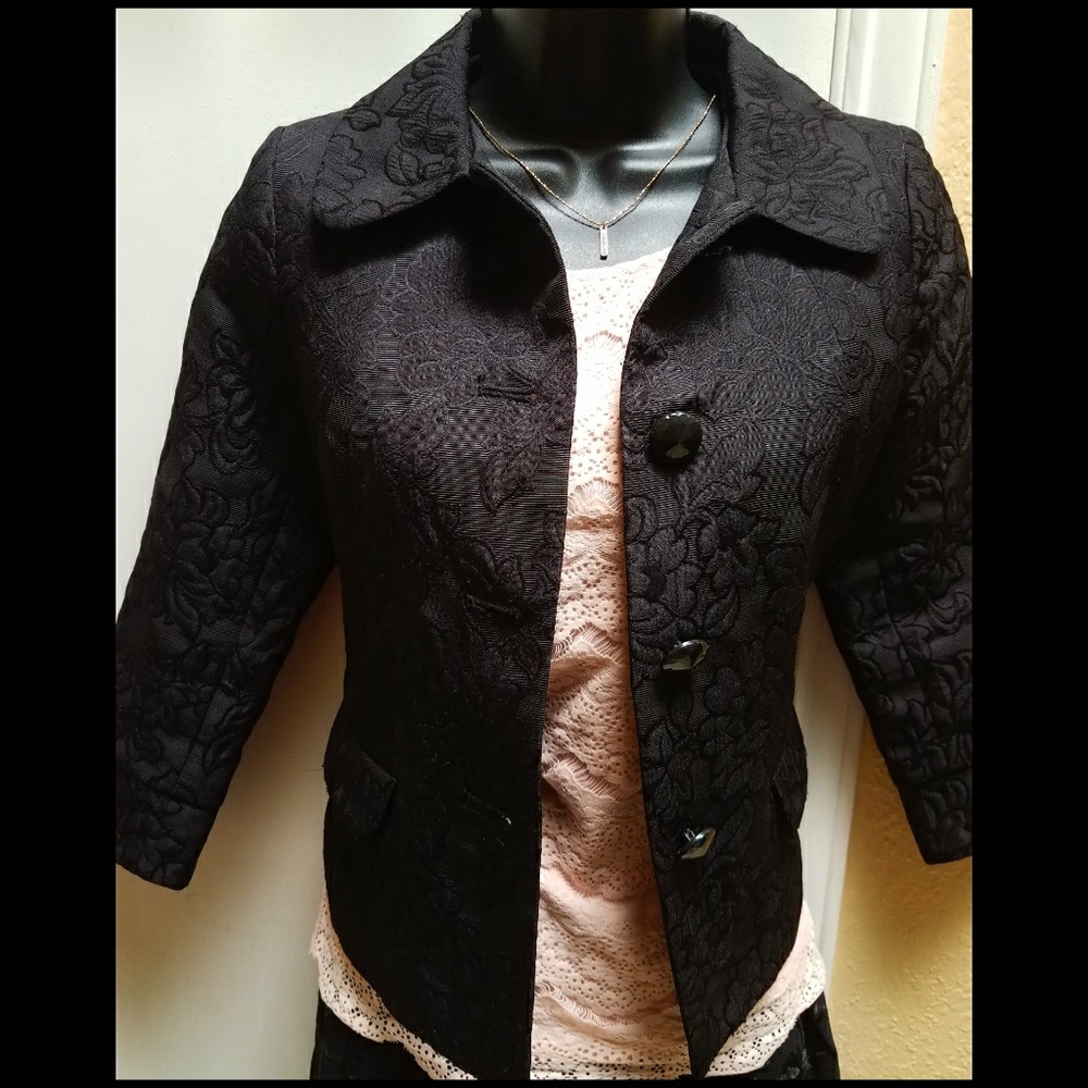Old Navy Black floral blazer