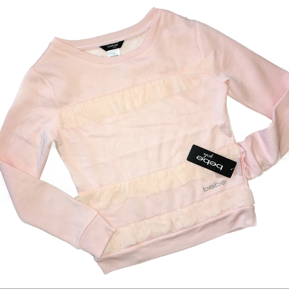 🌟HP🌟bebe girls *NWT*  Ruffle Top Light Peach 12