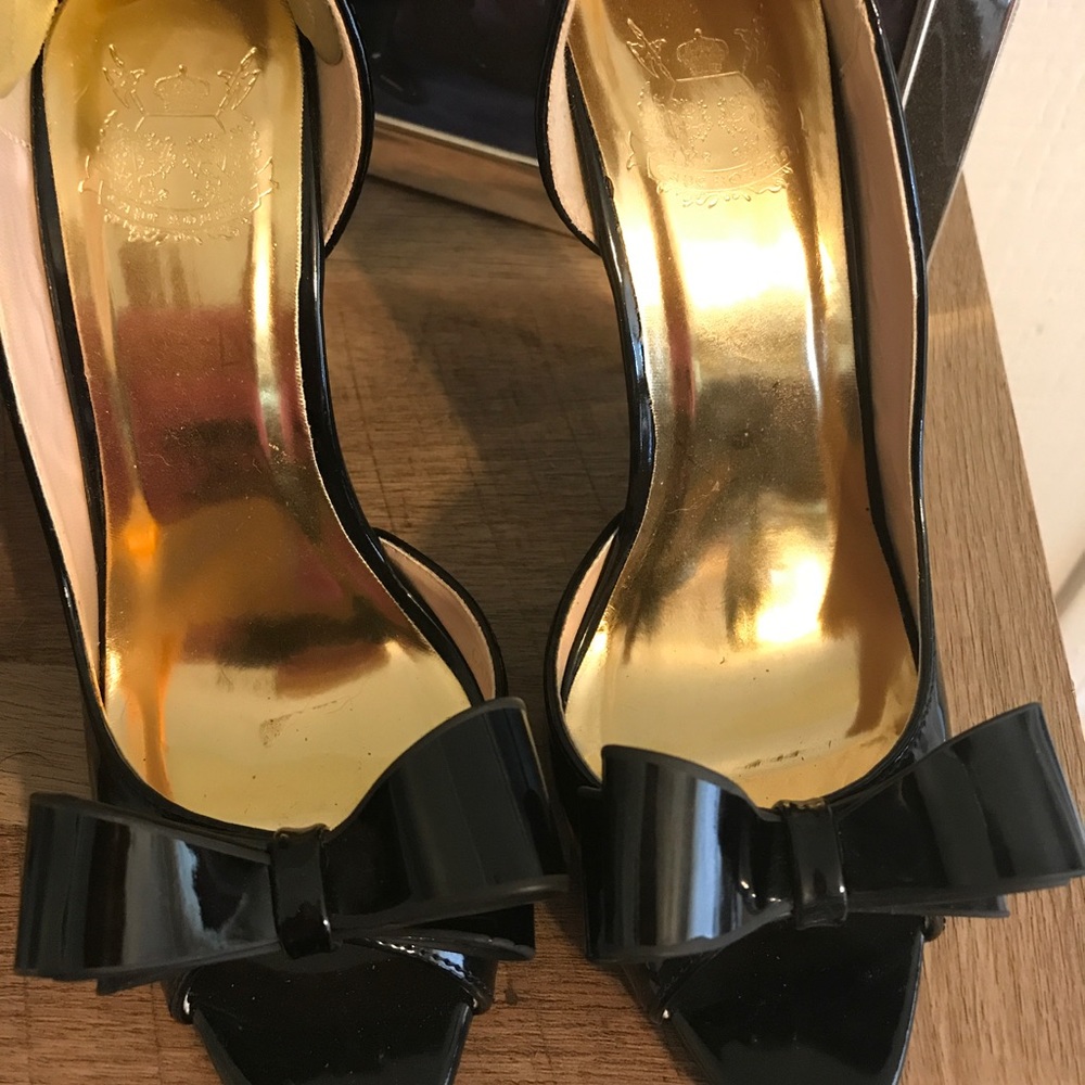 Black Bow Heels!! Worn once