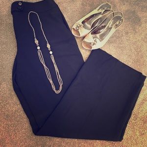 Ann Taylor Loft pants rayon wool size 10 navy blue