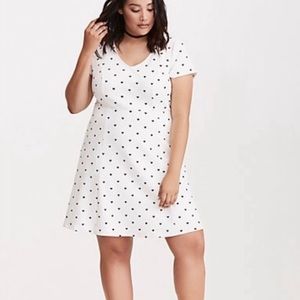 White Dress with Black Hearts