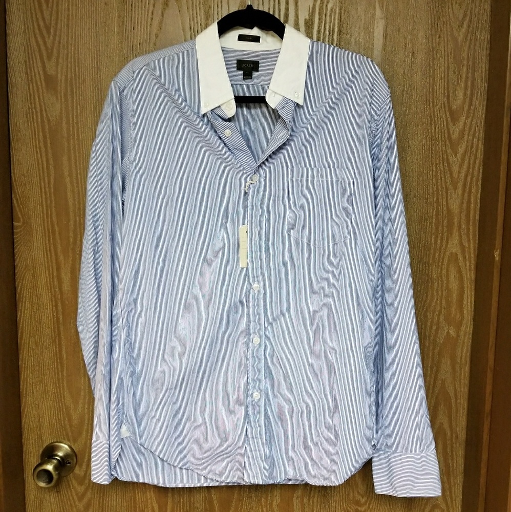 J Crew Mens Slim Medium Dress Shirt (New)