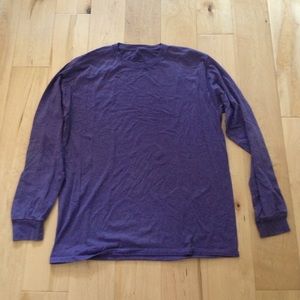 Purple shirt. Fruit of the Loom.