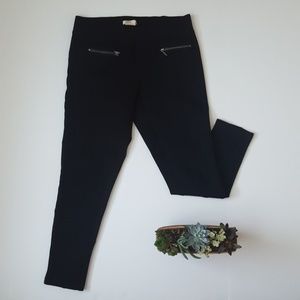 Matty m cropped black leggimgs with zippers