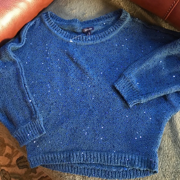 *Splendid Scoop Neck Cropped Sweater Sequined - Picture 5 of 8