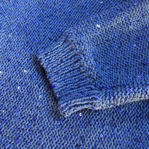 *Splendid Scoop Neck Cropped Sweater Sequined - Picture 6 of 8