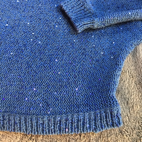 *Splendid Scoop Neck Cropped Sweater Sequined - Picture 7 of 8