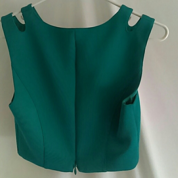 Bebe Teal color exotic crop top - Picture 2 of 4