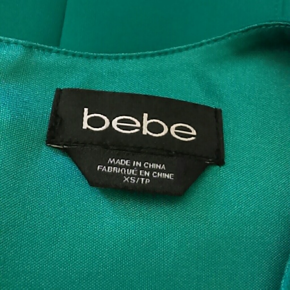 Bebe Teal color exotic crop top - Picture 3 of 4