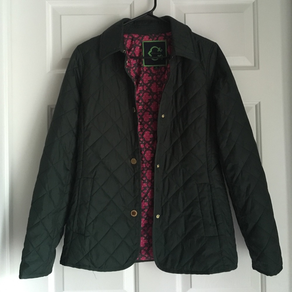 C Wonder Hunter Green Quilted Jacket - Sz S