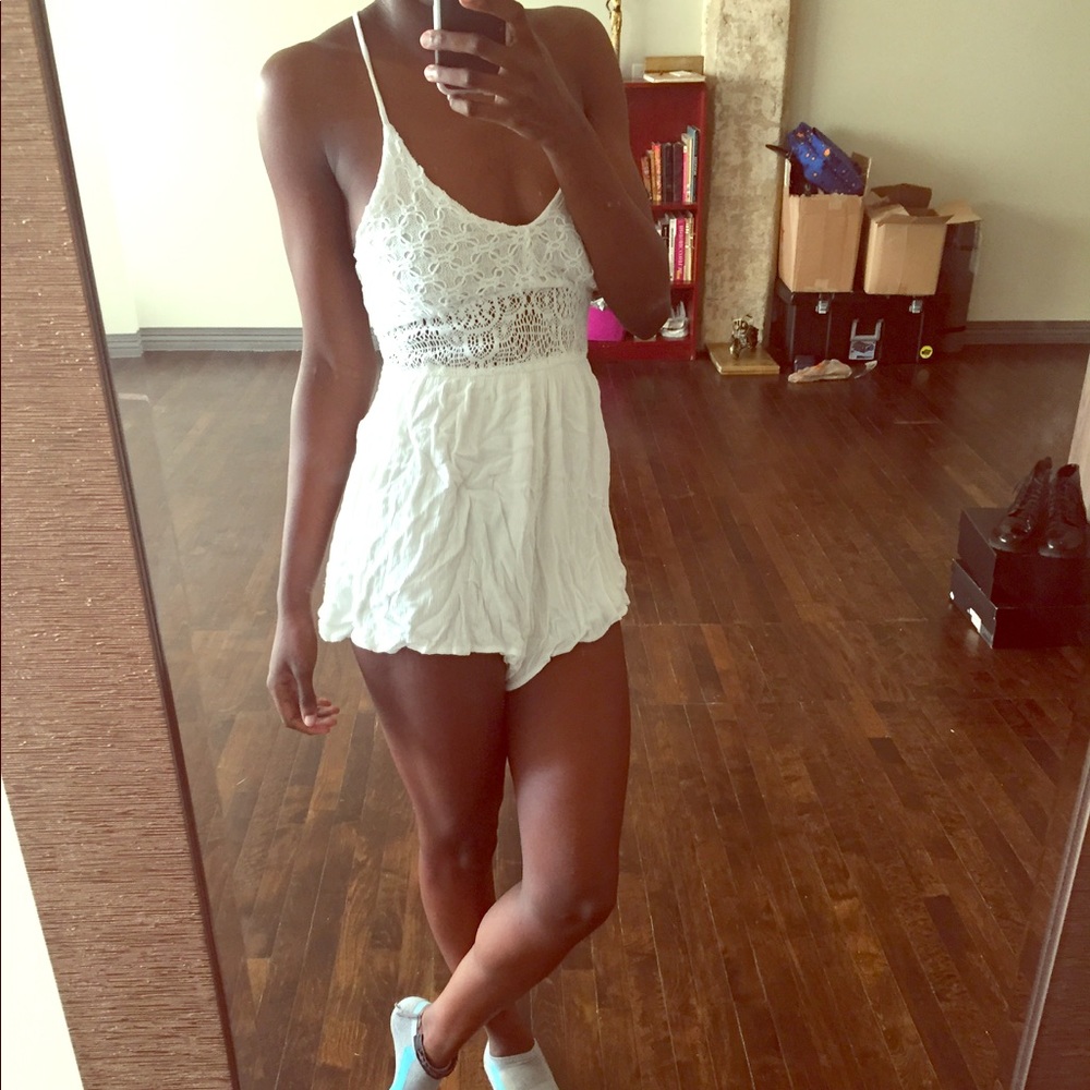 White babydoll romper