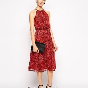 French Connection wildcat Chiffon Halter Dress