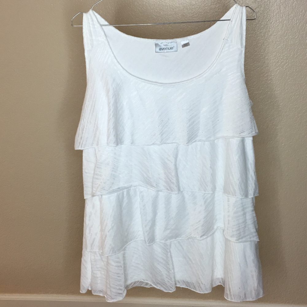 Avenue cream layered tank top