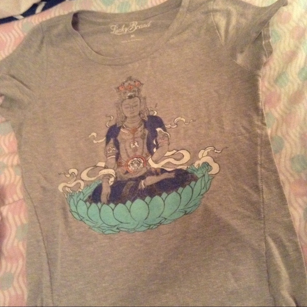 Lucky Brand Buddha Graphic Tee