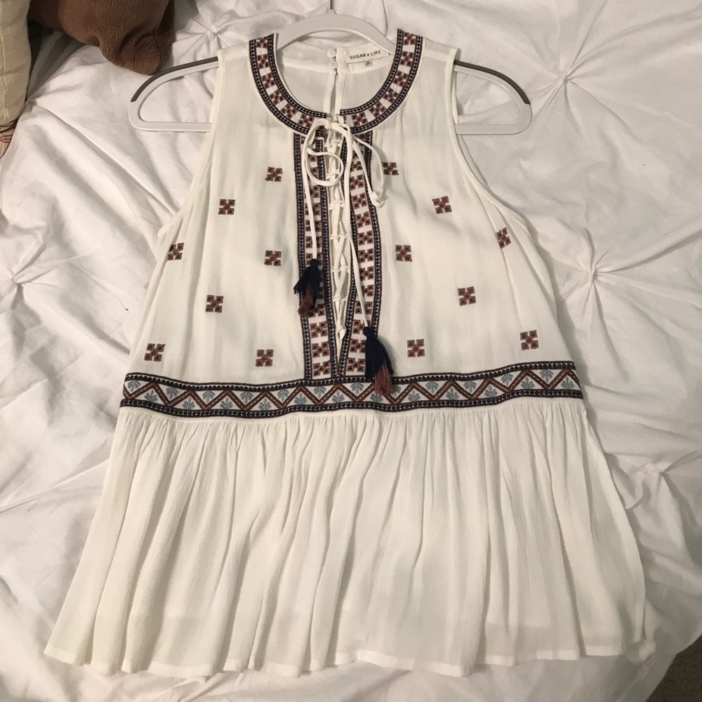 Lace-up shirt