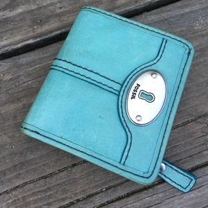 Fossil teal wallet